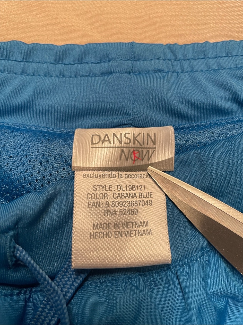 Danskin Now Cabana Blue Athletic Capris with Drawstring - Picture 2 of 7